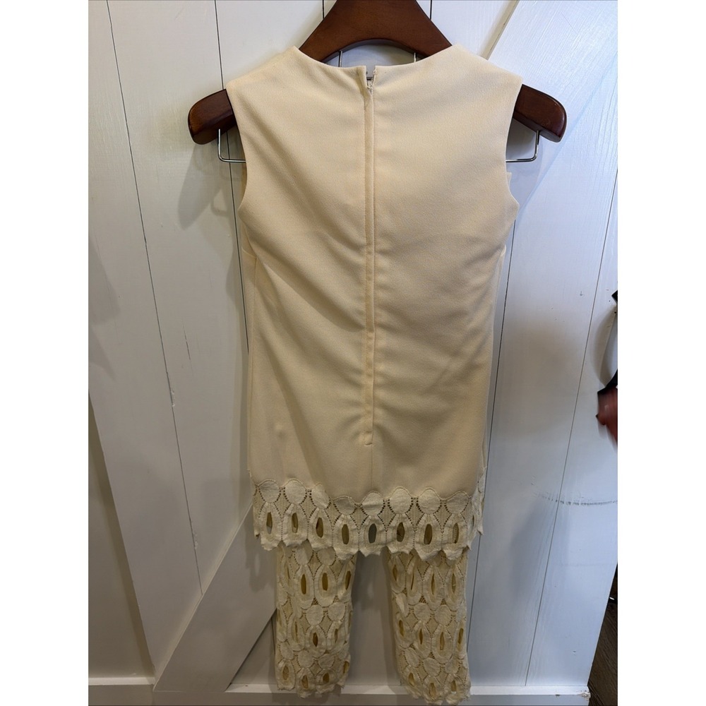 Vintage Slax n' Stuf 60s/70s Lace Pattern Pant Set - Picture 4 of 16